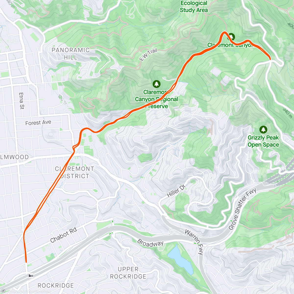 Map of the activity, The Claremont Beast