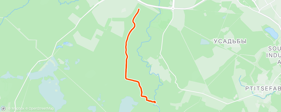 Map of the activity, Lunch Nordic Ski