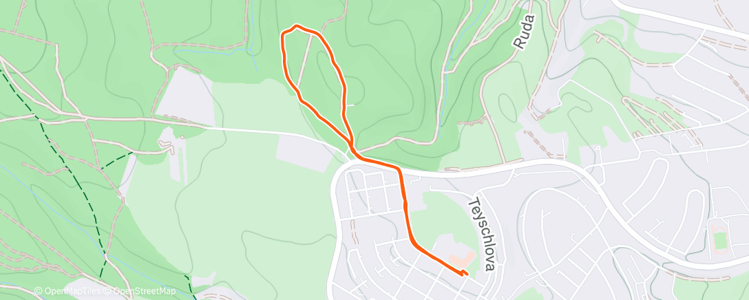 Map of the activity, Lunch Walk