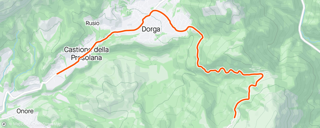 Mapa da atividade, Evening Nordic Ski