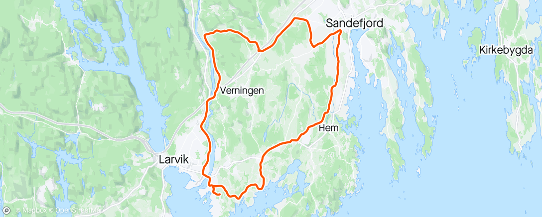Map of the activity, Hedrum krk og Virik med Jens E