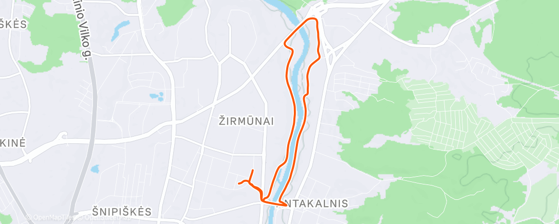 Map of the activity, Morning Run