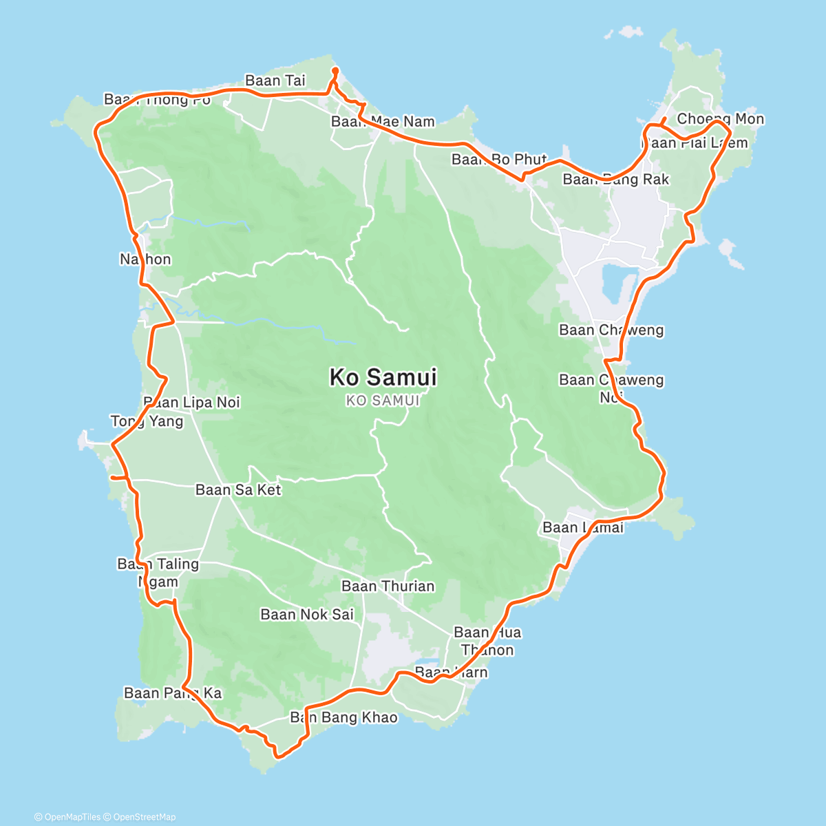 Map of the activity, 🇹🇭 around Koh Samui