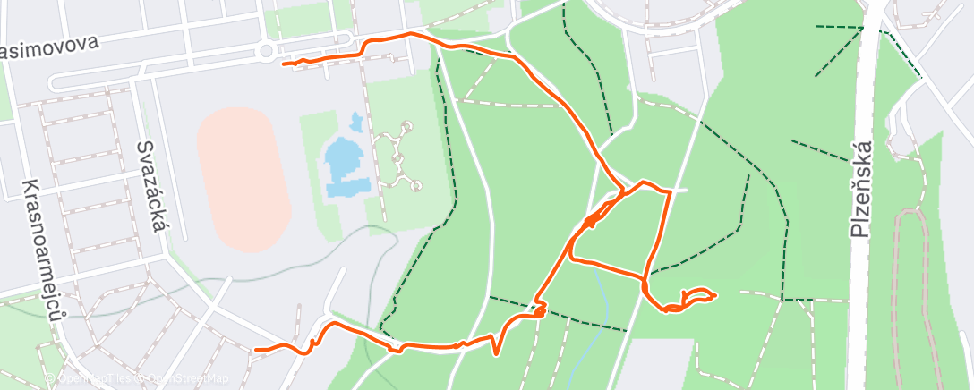 Map of the activity, Lunch Hike
