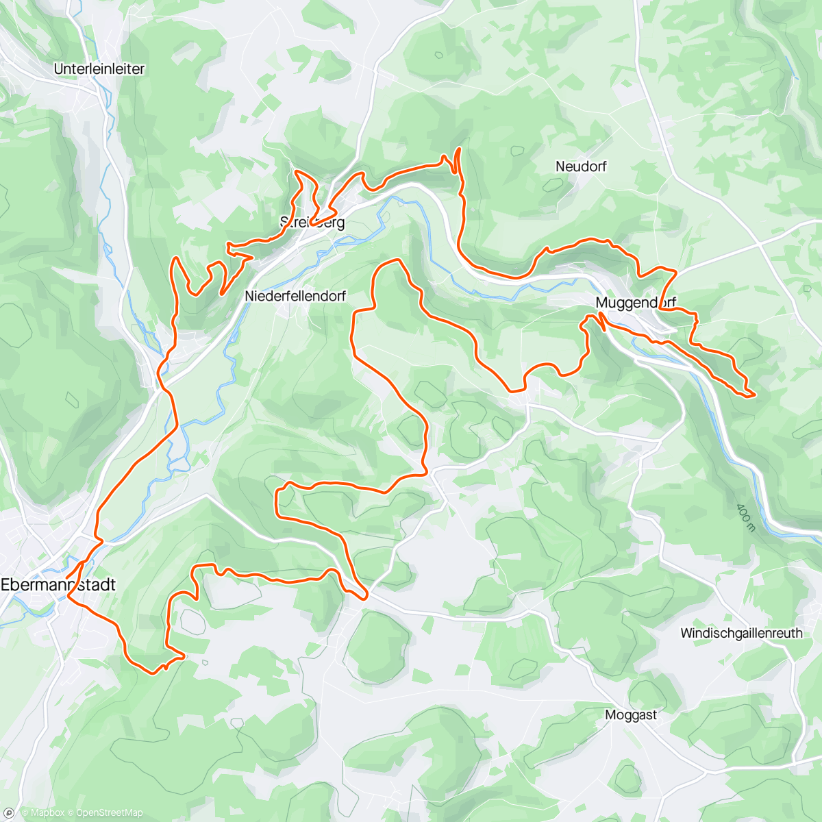 Map of the activity, 3. Ultratrail Fränkische Schweiz - Speedtrail 33 km / 1380 hm