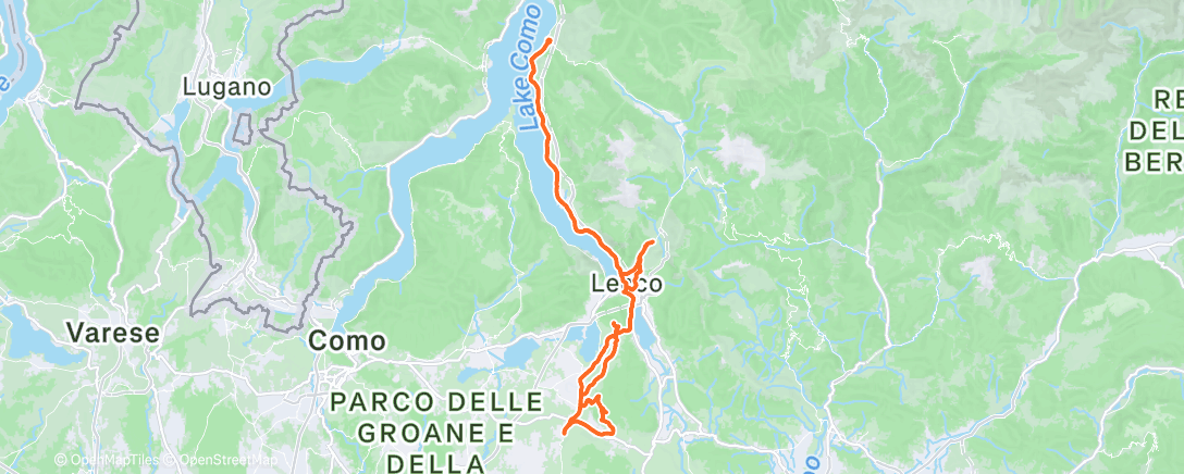 Map of the activity, Pedalata dell'ora di pranzo