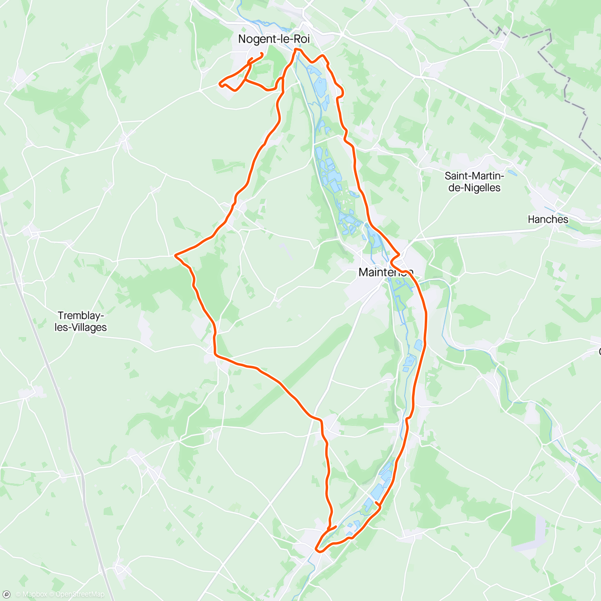 Map of the activity, Bla bla bike du soir 🙃🤗😉