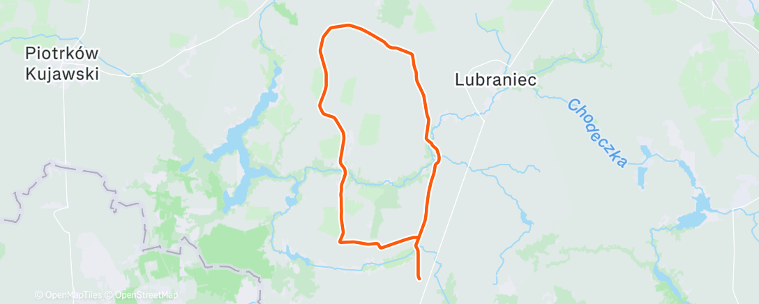 Map of the activity, Lunch Ride