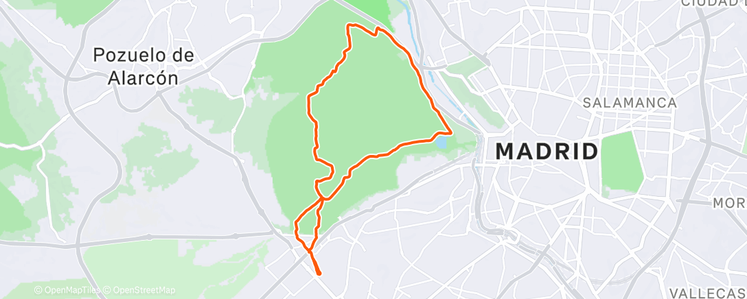 Карта физической активности (Carrera a la hora del almuerzo)