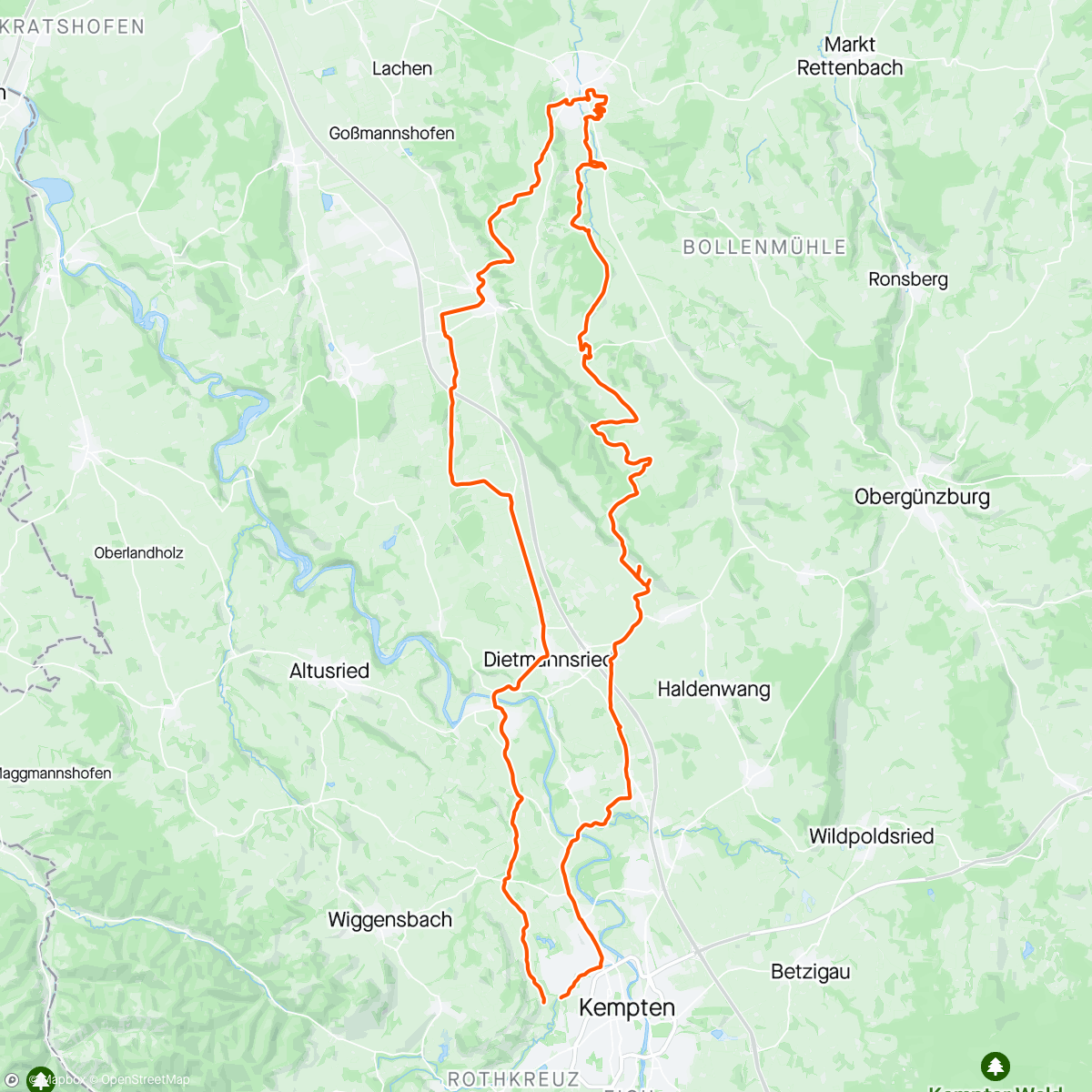 Map of the activity, Unterland