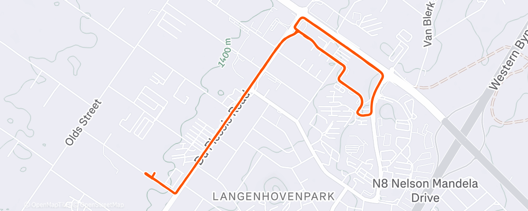 Map of the activity, Morning Run