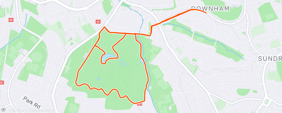 Map of the activity, Morning Trail Run