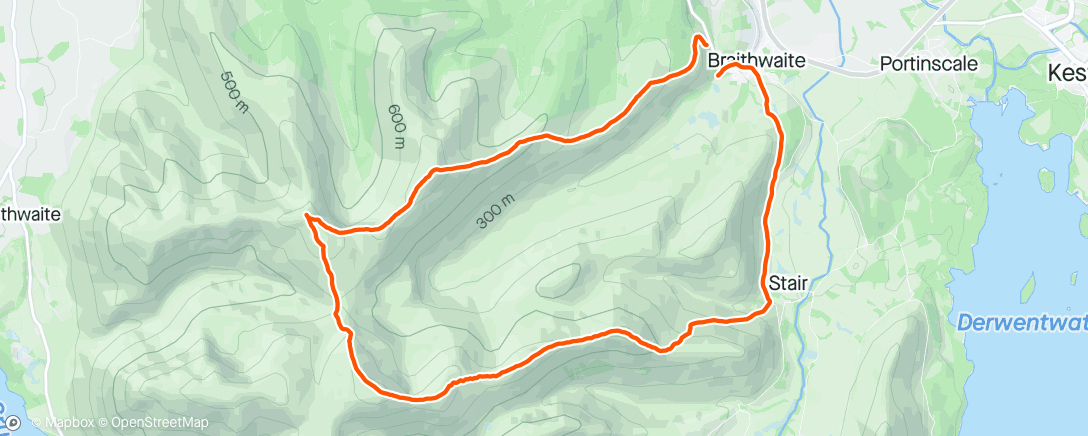 Mapa de la actividad, Coledale horseshoe with extras