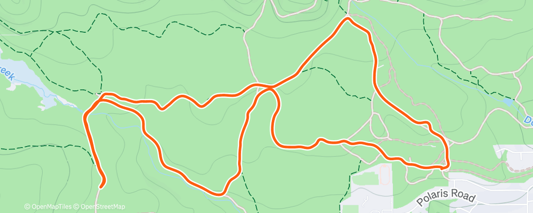 Map of the activity, No dog ski