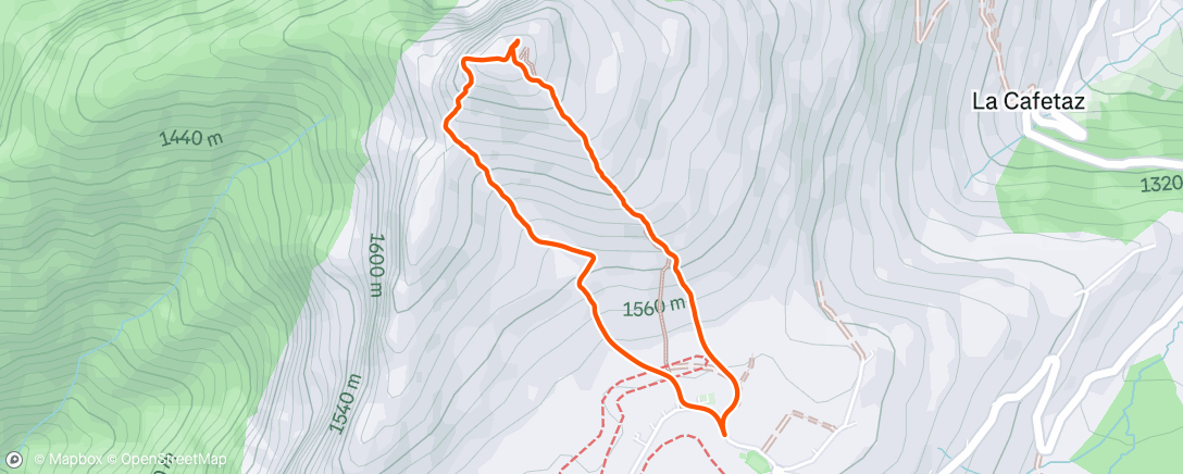 Map of the activity, Pointe d'Andey