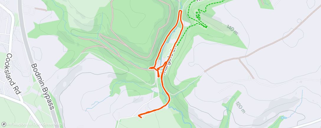 Map of the activity, Walk with Harriet and Ras into Cardinham