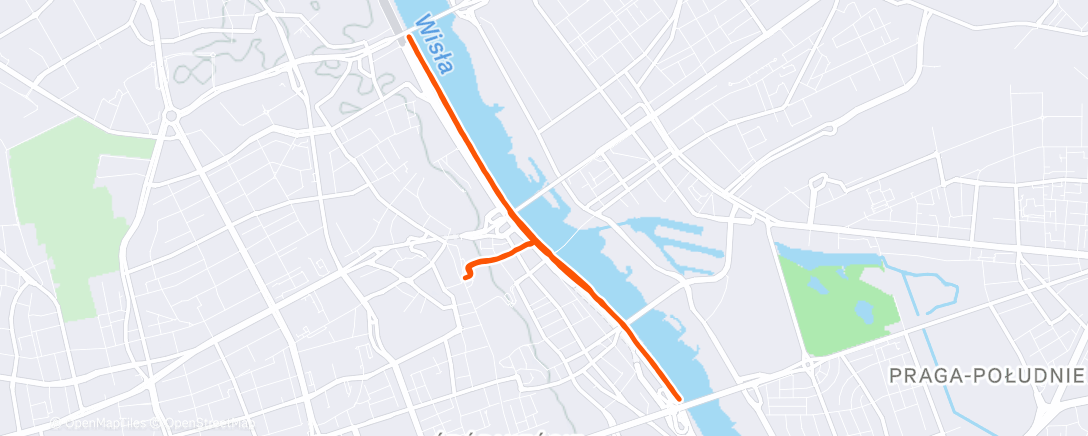 Map of the activity, Afternoon Run