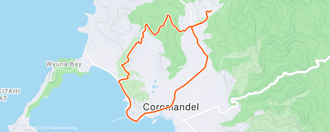 Map of the activity, Afternoon Trail Run