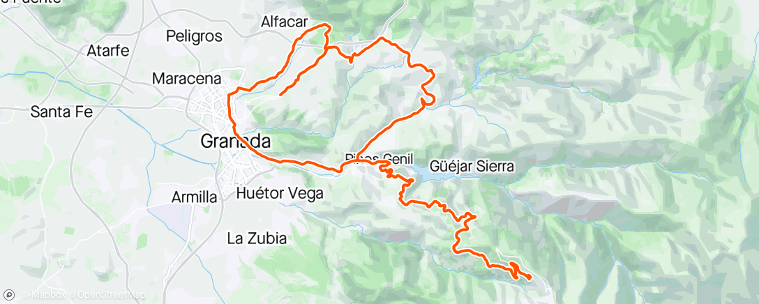 Map of the activity, Sierra Nevada 15 👋 🔜 🇫🇷