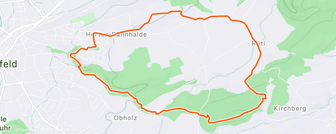 Map of the activity, Lunch Trail Run