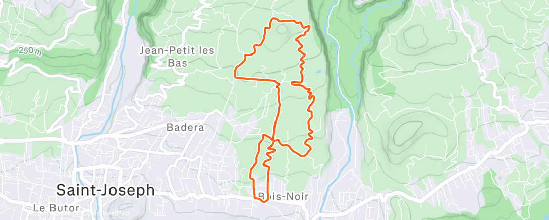 Карта физической активности (Balade mi hauteur de saint-José 🇷🇪)