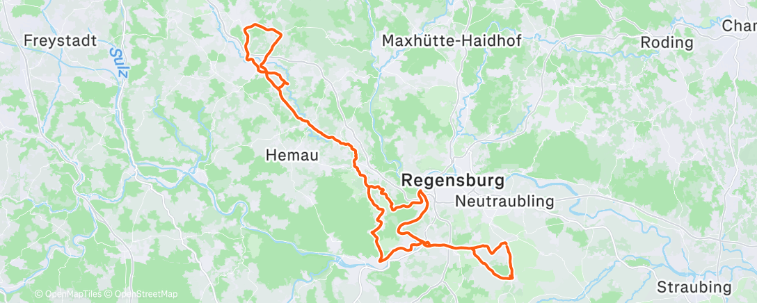 Map of the activity, Fahrt am Morgen