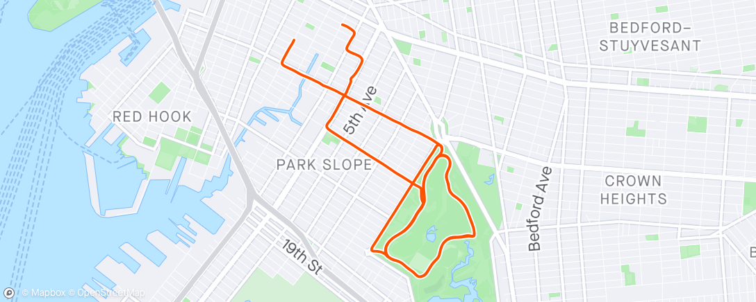 Map of the activity, 3 x 3 miles