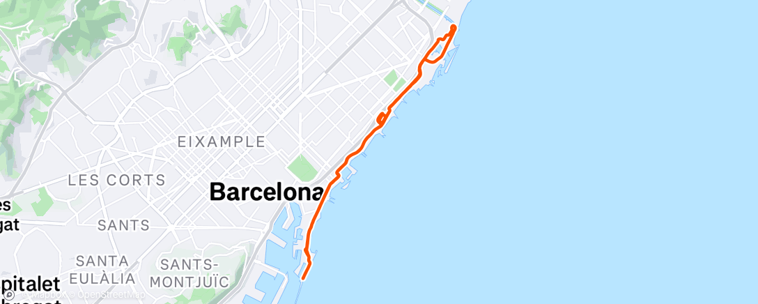 Карта физической активности (Carrera a la hora del almuerzo)