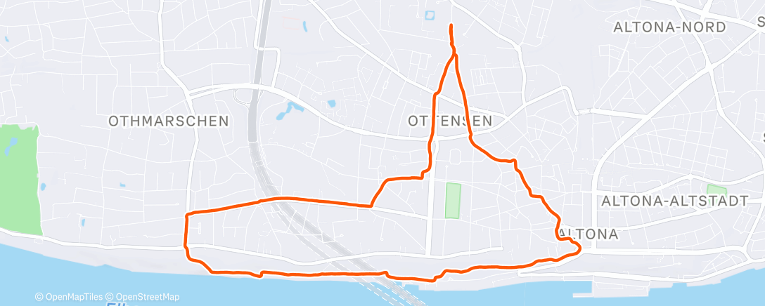 Map of the activity, Lauf am Morgen