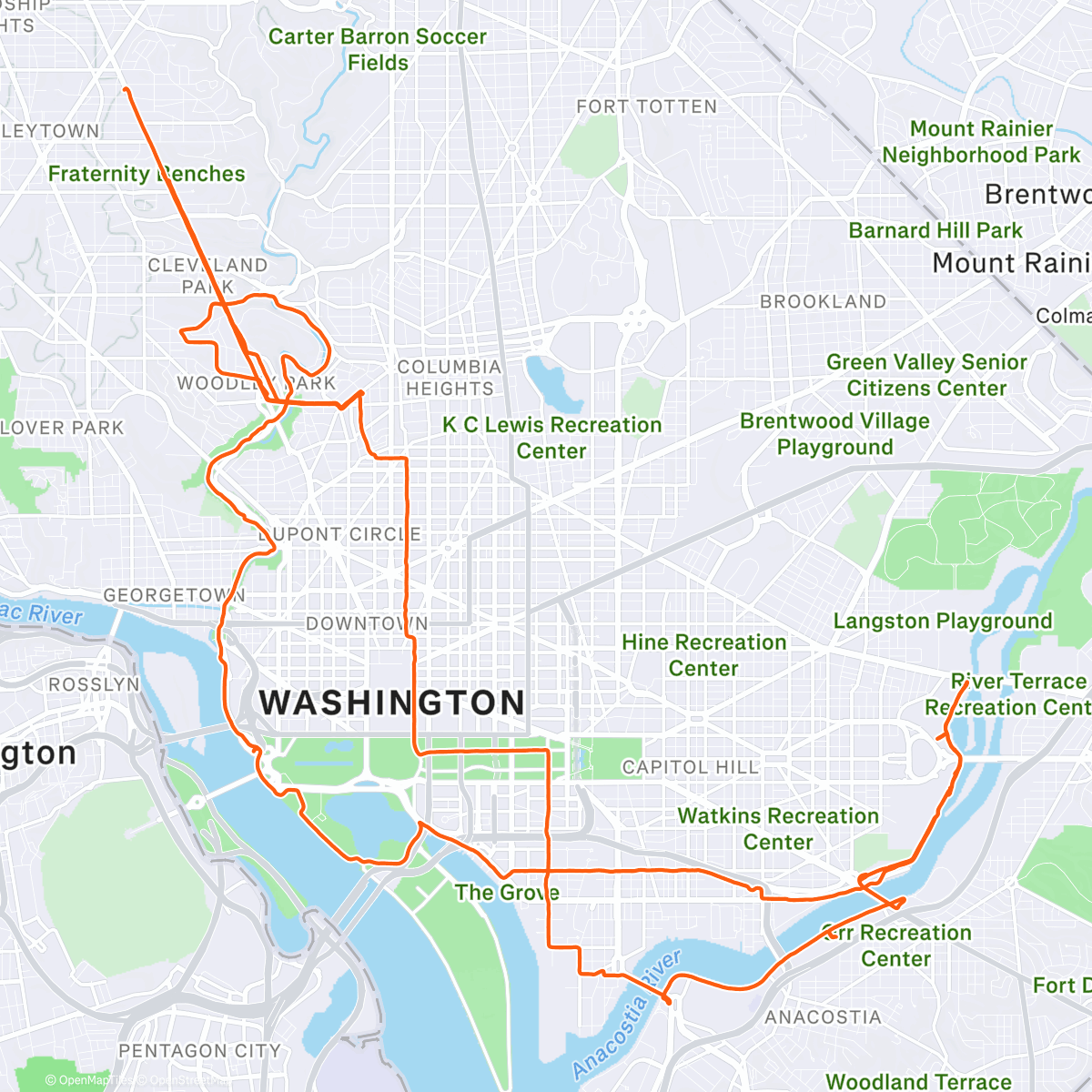 Map of the activity, doing the most 💪