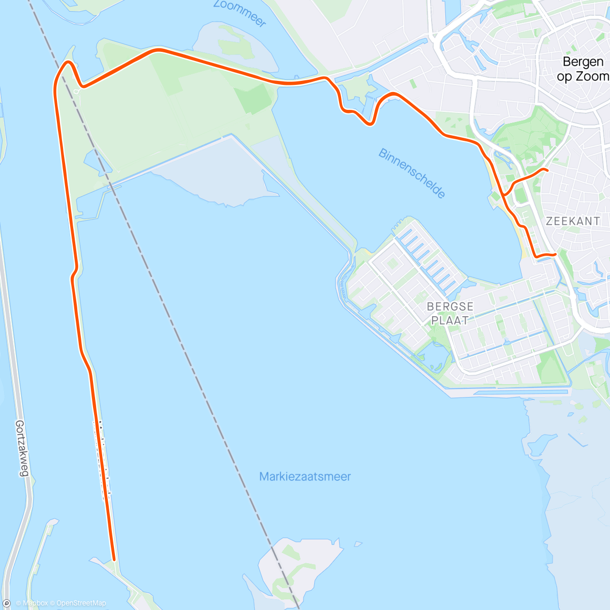 Map of the activity, Bergen op Zoom - 20 km RWR