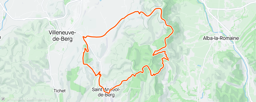 Mapa de la actividad, Trail le matin