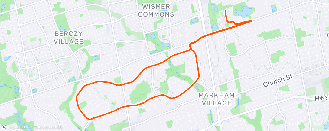 Map of the activity, Morning Run