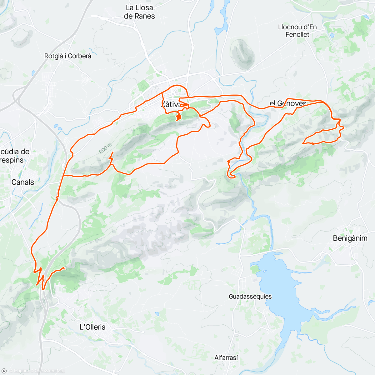 Карта физической активности (Bicicleta a la hora del almuerzo)