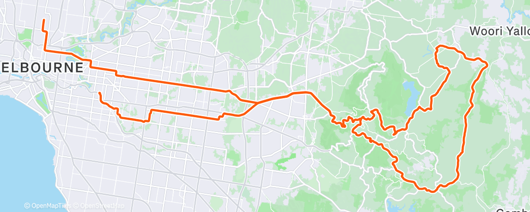 Map of the activity, Morning Ride