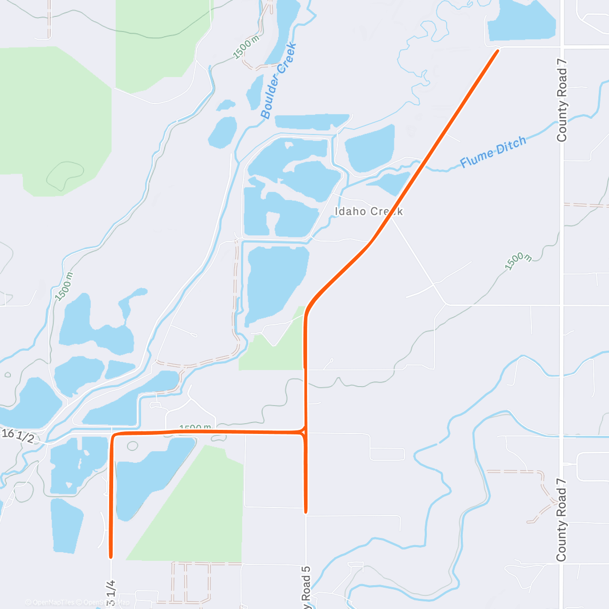 Map of the activity, Chill sunset ride