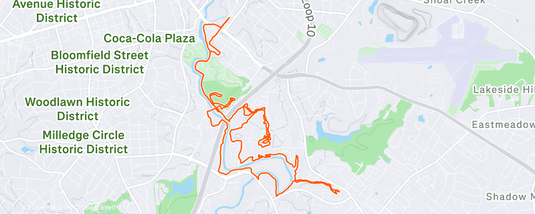 Map of the activity, Afternoon Ride