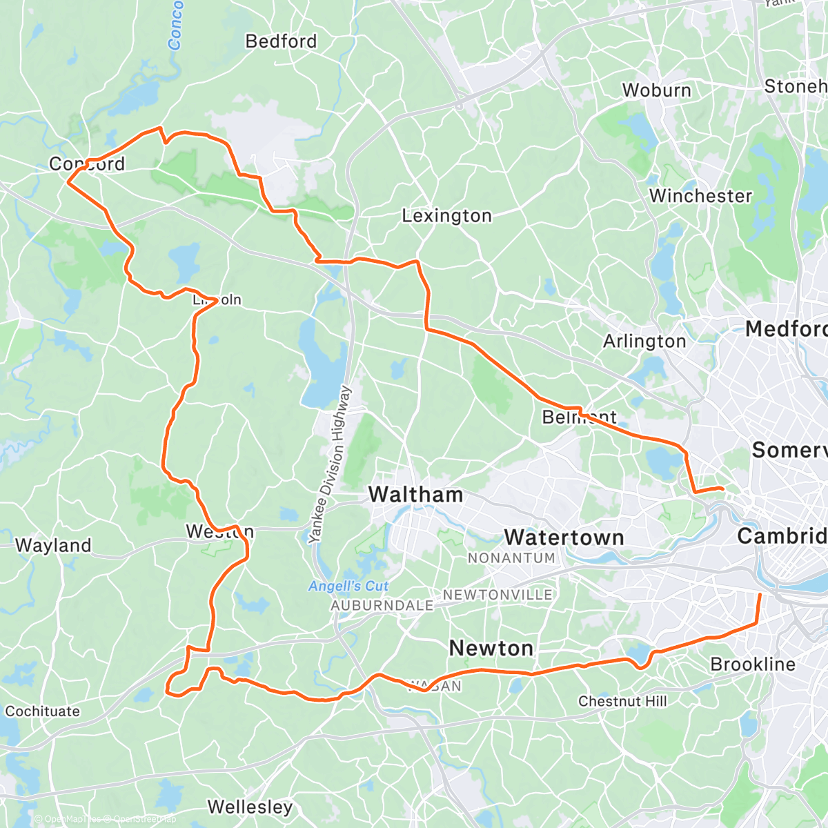 Map of the activity, Warm Weekend