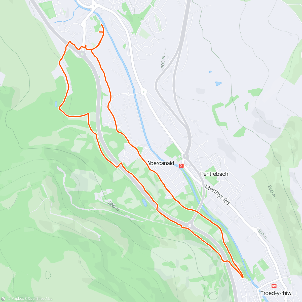 Map of the activity, Lovely leisurely ‘ chug and a chat’ social Sunday trail run with MRC