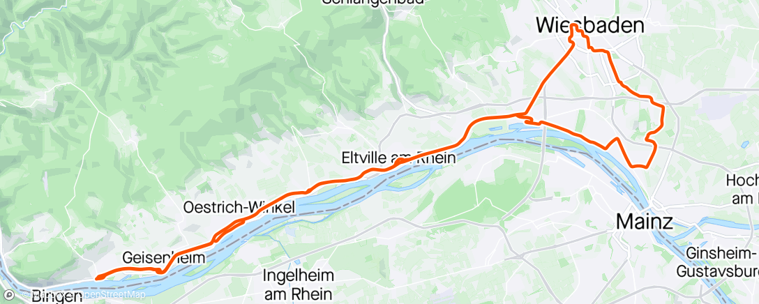 Karte der Aktivität „Rüdesheim plus a little”