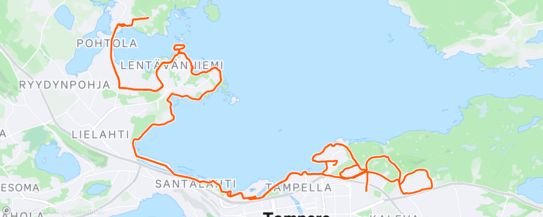 Map of the activity, Afternoon Run