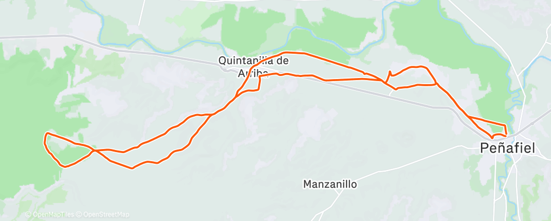 Map of the activity, Bicicleta por la mañana