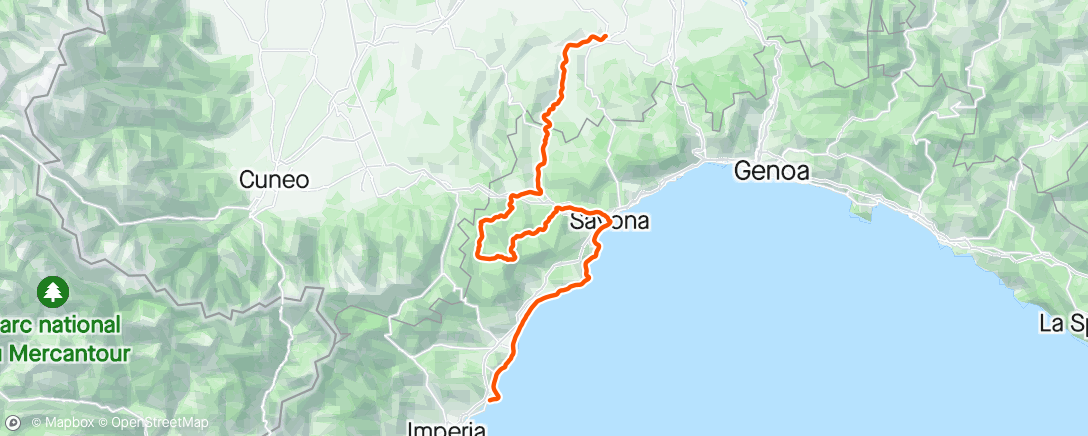 Map of the activity, Giro Stage 4