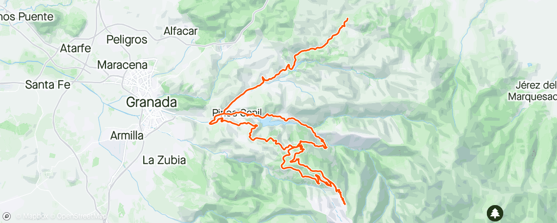 Map of the activity, Sierra Nevada 2️⃣
