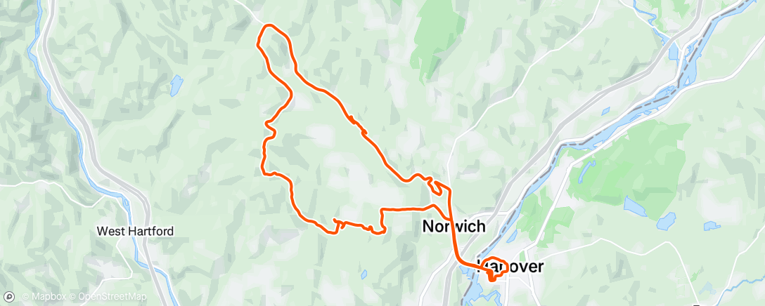 Map of the activity, Lunch Ride