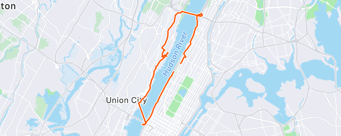 Map of the activity, Lunch Inline Skate