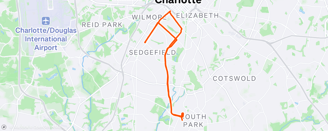Map of the activity, Morning Run