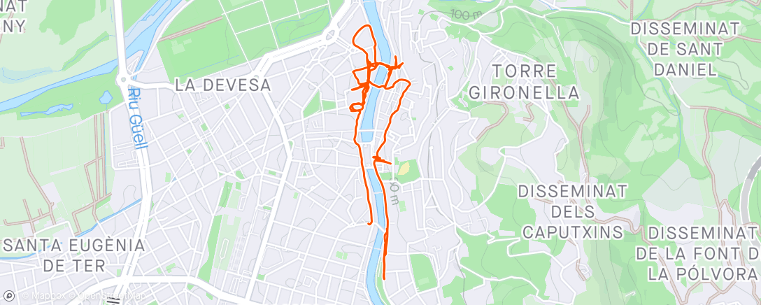 Mapa da atividade, Girona City Spin