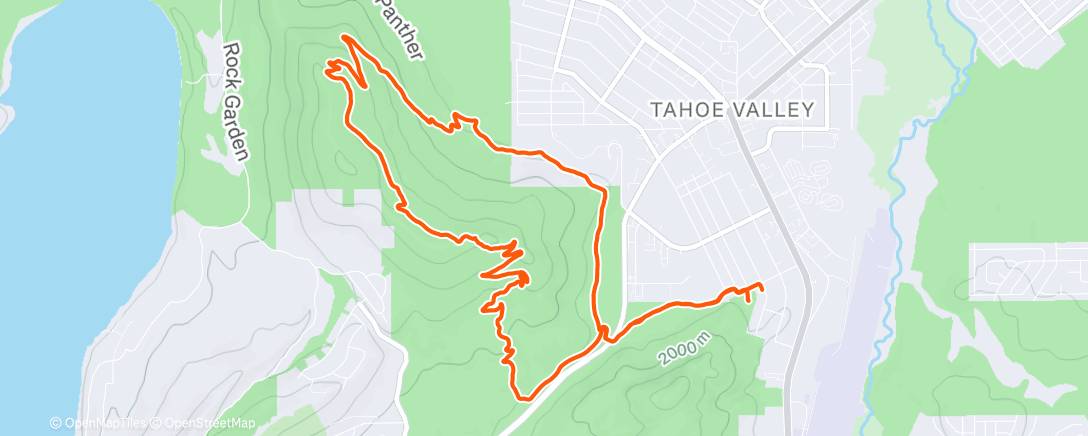 Map of the activity, Lunch Mountain Bike Ride