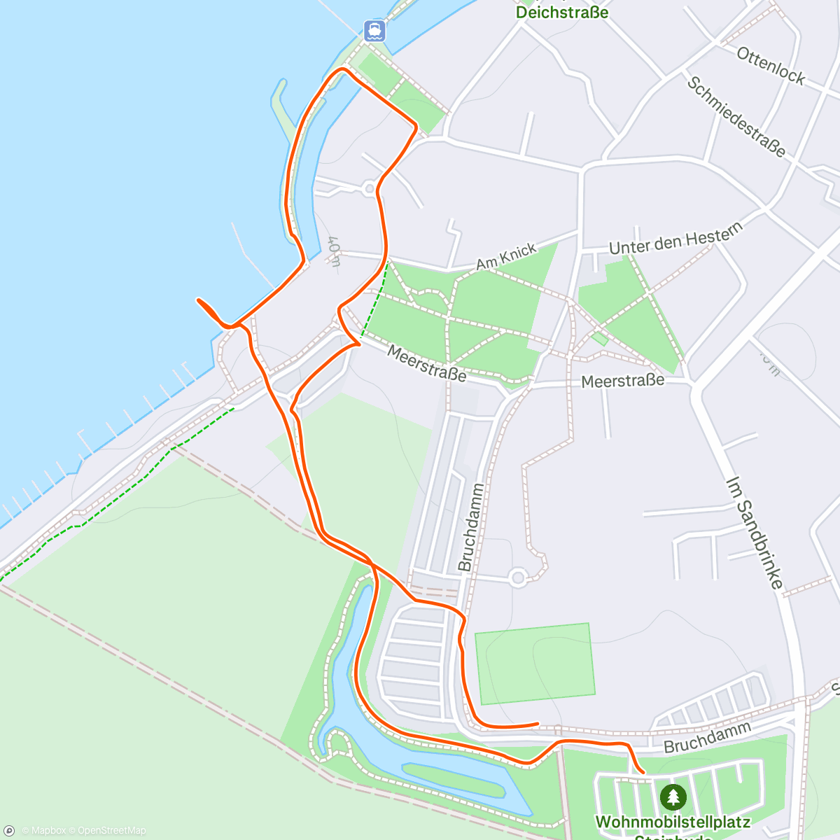 Map of the activity, Abendspaziergang